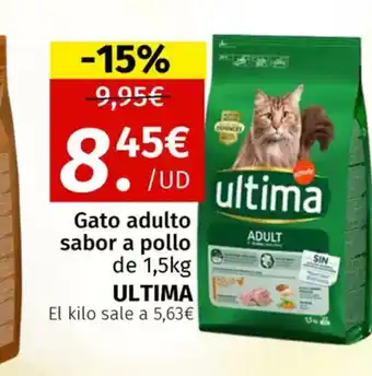 Maskom Supermercados ULTIMA Gato adulto sabor a pollo oferta