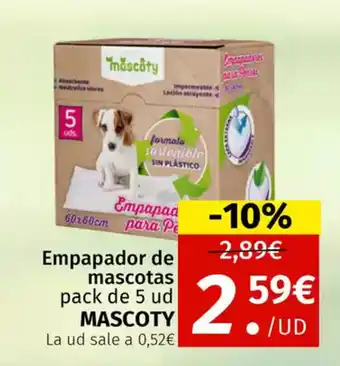 Maskom Supermercados MASCOTY Empapador de mascotas oferta