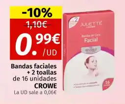 Maskom Supermercados CROWE Bandas faciales + 2 toallas oferta