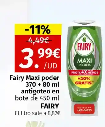 Maskom Supermercados FAIRY Fairy Maxi poder antigoteo oferta