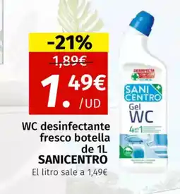 Maskom Supermercados SANICENTRO WC desinfectante fresco botella oferta