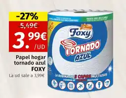 Maskom Supermercados FOXY Papel hogar tornado azul oferta