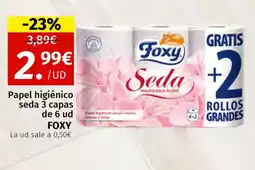 Maskom Supermercados FOXY Papel higiénico seda 3 capas oferta