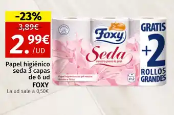 Maskom Supermercados FOXY Papel higiénico seda 3 capas oferta