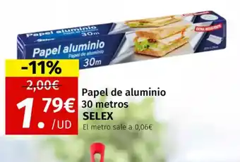 Maskom Supermercados SELEX Papel de aluminio oferta