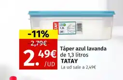 Maskom Supermercados TATAY Táper azul lavanda oferta