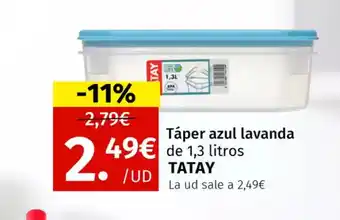 Maskom Supermercados TATAY Táper azul lavanda oferta