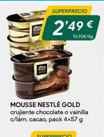 Masymas Mousse nestlé gold oferta