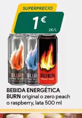 Masymas BEBIDA ENERGÉTICA BURN original o zero peach o raspberry oferta