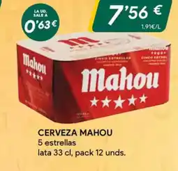 Masymas MAHOU Cerveza oferta