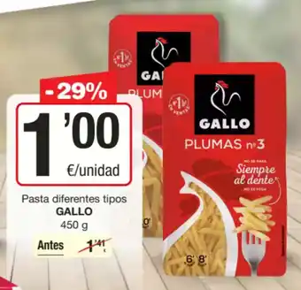 SPAR Fragadis GALLO PAsta diferentes tipos oferta