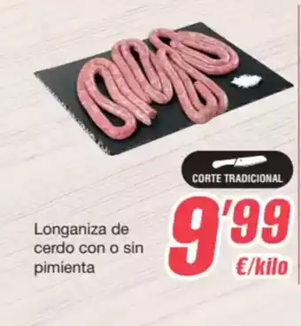 SPAR Fragadis Longaniza de cerdo con o sin pimienta oferta