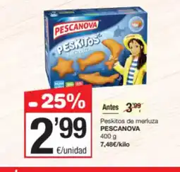 SPAR Fragadis PESCANOVA Peskitos de merluza oferta