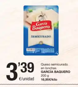 SPAR Fragadis GARCÍA BAQUERO Queso semicurado en lonchas oferta