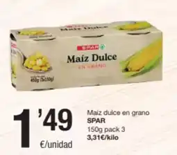 SPAR Fragadis SPAR Maíz dulce en grano oferta