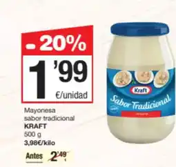 SPAR Fragadis KRAFT Mayonesa sabor tradicional oferta