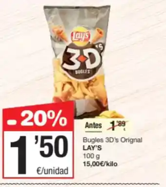 SPAR Fragadis LAY'S Bugles 3D's Orignal oferta