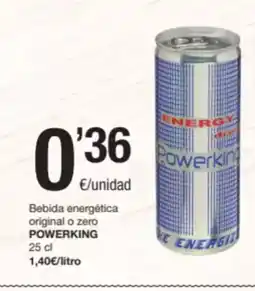 SPAR Fragadis POWERKING Bebida energética original o zero oferta