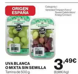 Supercor Exprés Uva blanca o mixta sin semilla oferta