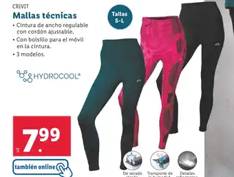 Lidl CRIVIT Mallas técnicas oferta