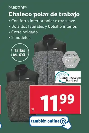 Lidl PARKSIDEⓇ Chaleco polar de trabajo oferta