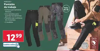 Lidl PARKSIDE® Pantalón de trabajo oferta