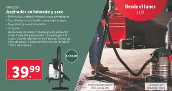 Lidl PARKSIDE® Aspirador en húmedo y seco oferta