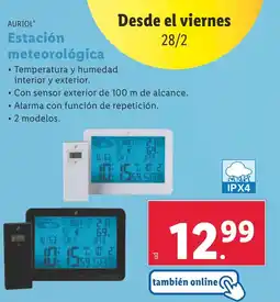 Lidl AURIOL Estación meteorológica oferta