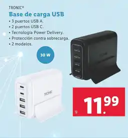 Lidl TRONIC® Base de carga USB oferta