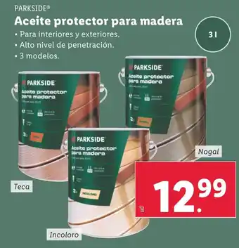 Lidl PARKSIDE® Aceite protector para madera oferta