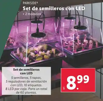 Lidl PARKSIDE® Set de semilleros con LED oferta