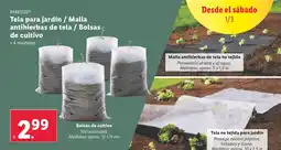 Lidl PARKSIDE® Tela para jardín / Malla antihierbas de tela / Bolsas de cultivo oferta