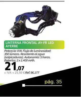 Coferdroza Linterna Frontal Ay-Fr Led Ayerbe oferta