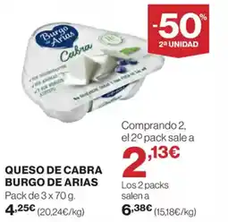 Supercor Exprés BURGO DE ARIAS Queso de cabra oferta