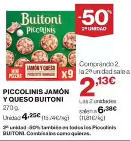 Supercor Exprés BUITONI Piccolinis jamón y queso oferta