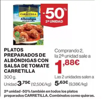 Supercor Exprés CARRETILLA Platos preparados de albóndigas con salsa de tomate oferta