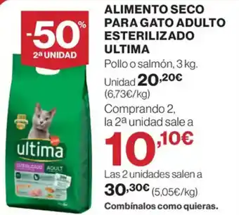 Supercor Exprés ULTIMA Alimento seco para gato adulto esterilizado oferta