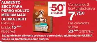 Supercor Exprés ULTIMA LIGHT Alimento seco para perro adulto medium maxi oferta