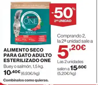 Supercor Exprés PURINA ONE Alimento seco para gato adulto esterilizado oferta