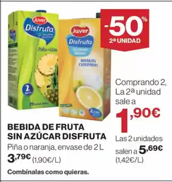 Supercor Exprés JUVER Bebida de fruta sin azúcar disfruta oferta