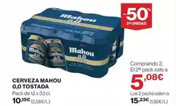 Supercor Exprés MAHOU 0,0 Cerveza tostada oferta