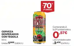 Supercor Exprés DESPERADOS Cerveza con tequila oferta