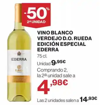 Supercor Exprés EDERRA Vino blanco verdejo d.o. rueda edición especial oferta