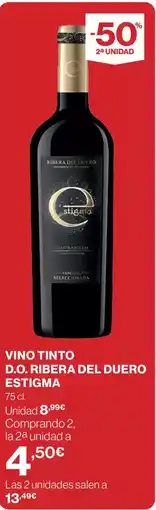 Supercor Exprés ESTIGMA Vino tinto d.o. ribera del duero oferta