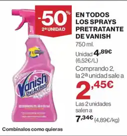 Supercor Exprés DE VANISH En todos los sprays pretratante oferta