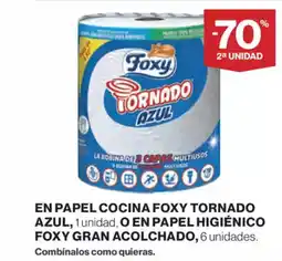 Supercor Exprés FOXY En papel cocina tornado azul o en papel higiénico foxy gran acolchado oferta