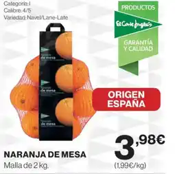 El Corte Inglés Naranja de mesa oferta