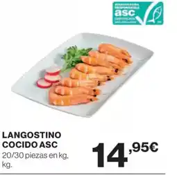 El Corte Inglés Langostino cocido asc oferta