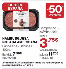 El Corte Inglés Hamburguesa nostra americana oferta