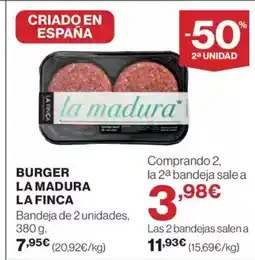 El Corte Inglés Burger la madura oferta